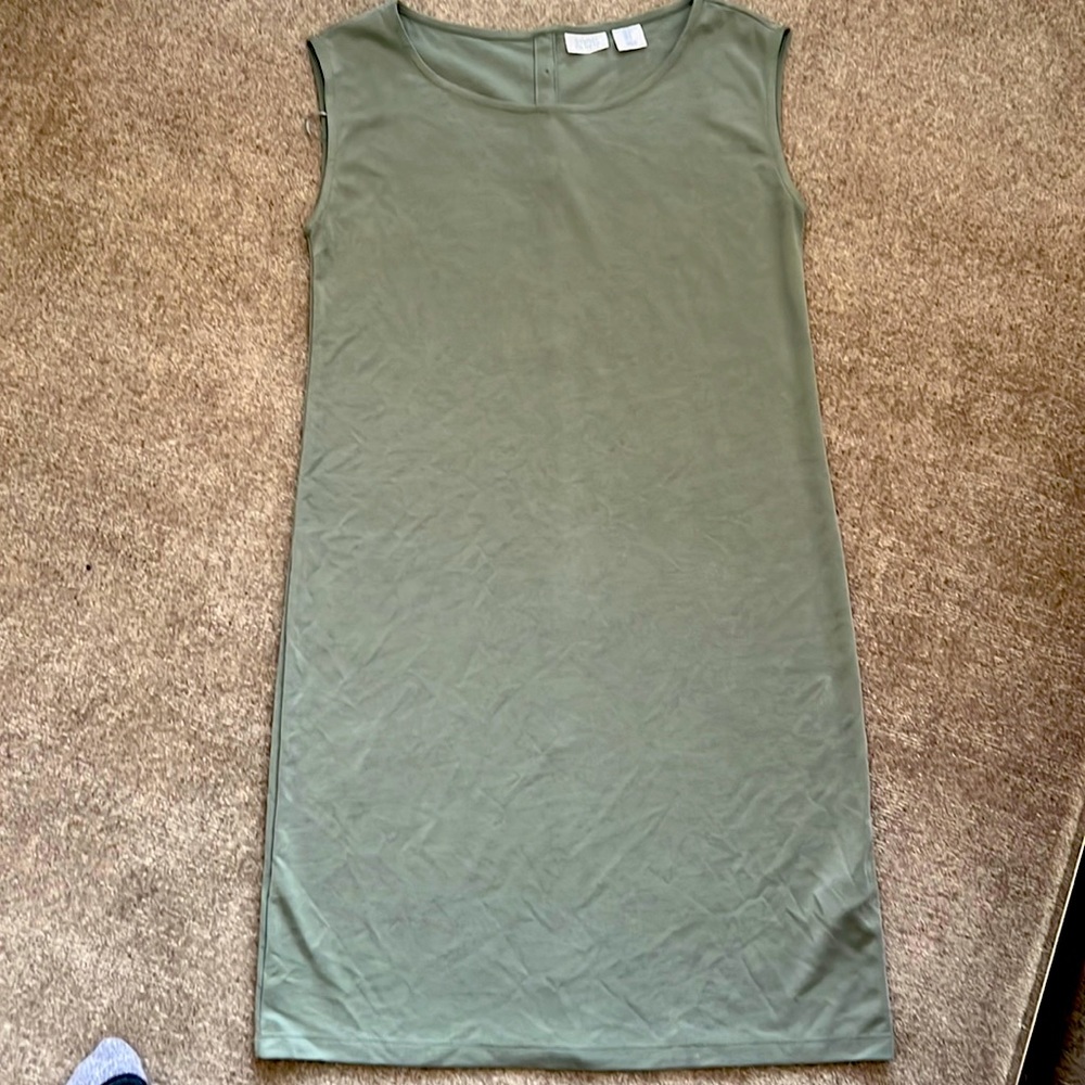 Sigrid Olsen dress. Soft drape in light sage green. Size small. Never worn.
